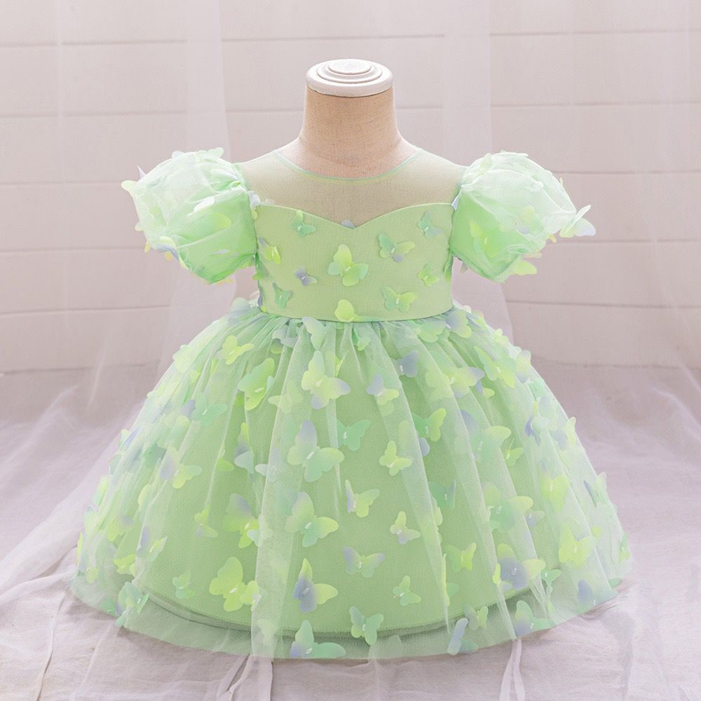 Vestido Infantil Tule Borboletinhas