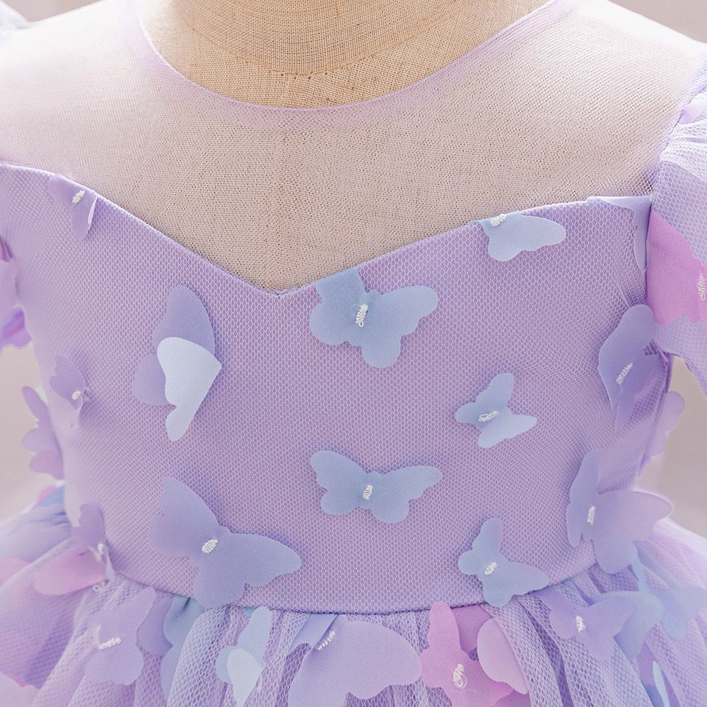Vestido Infantil Tule Borboletinhas