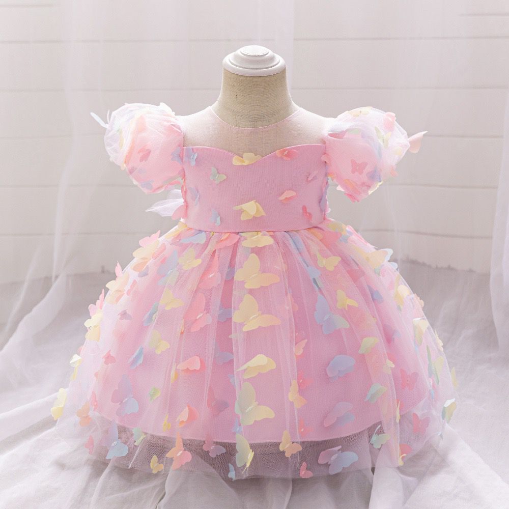 Vestido Infantil Tule Borboletinhas