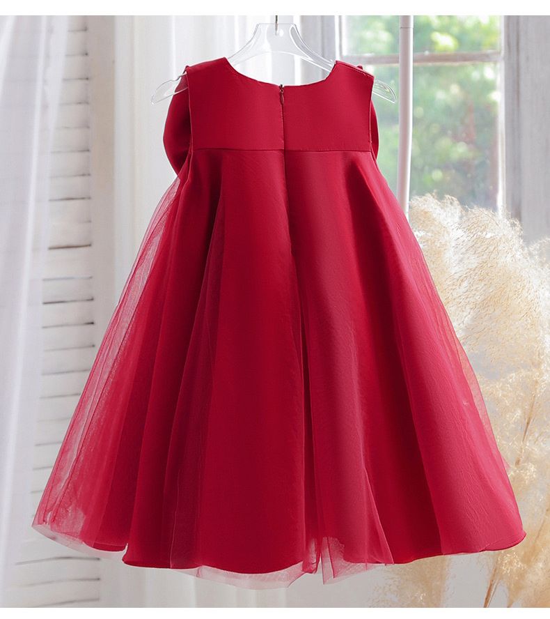 Vestido Infantil De Natal Laço