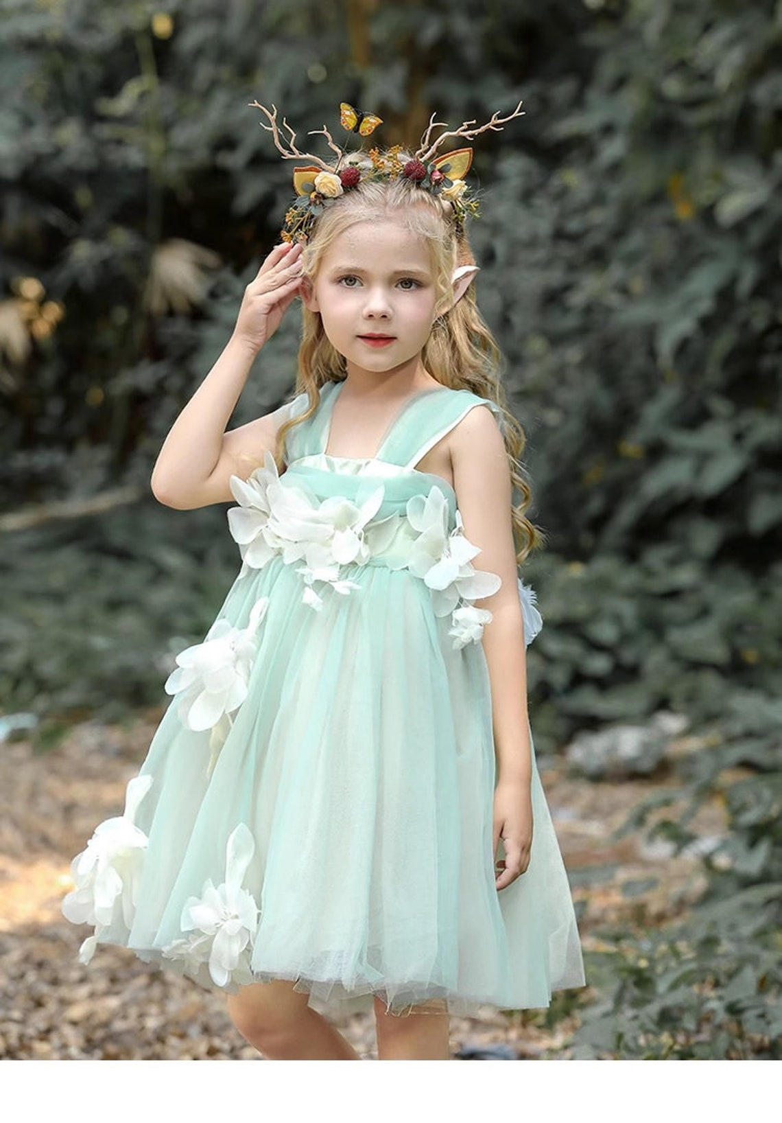 Vestido Infantil Tule Florzinhas