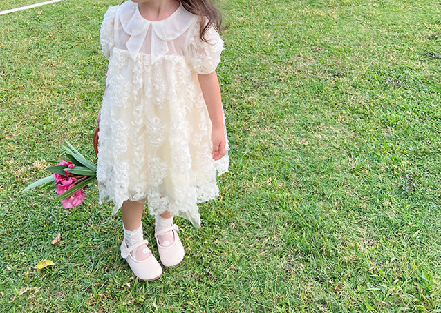 Vestido Infantil Gola Florzinhas