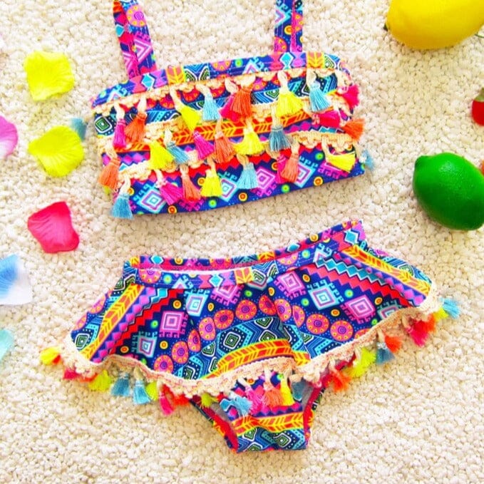 Biquíni Infantil Cores Loja Click Certo 2-3 Anos 