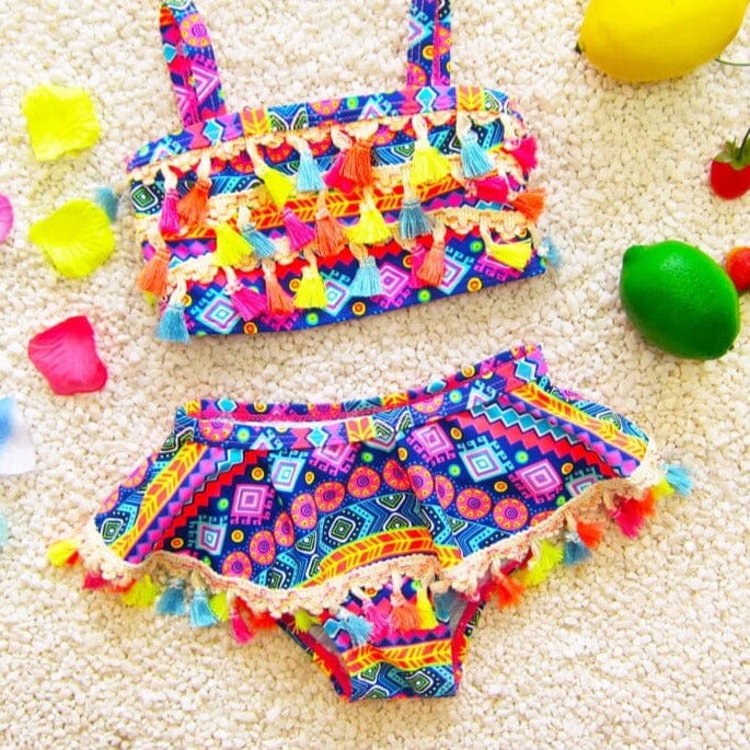 Biquíni Infantil Cores Loja Click Certo 3-4 Anos 