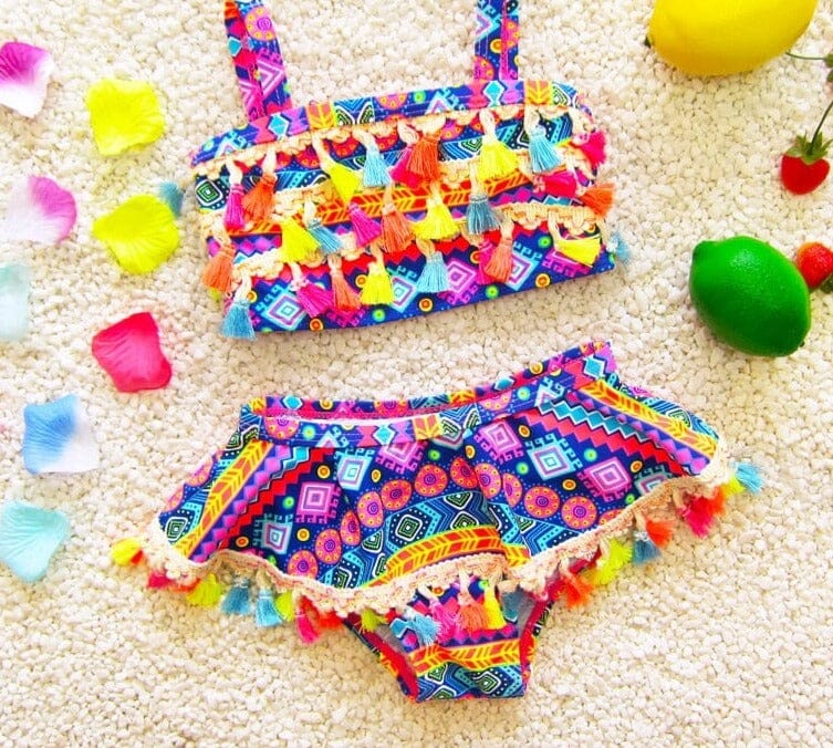 Biquíni Infantil Cores Loja Click Certo 7-8 Anos 