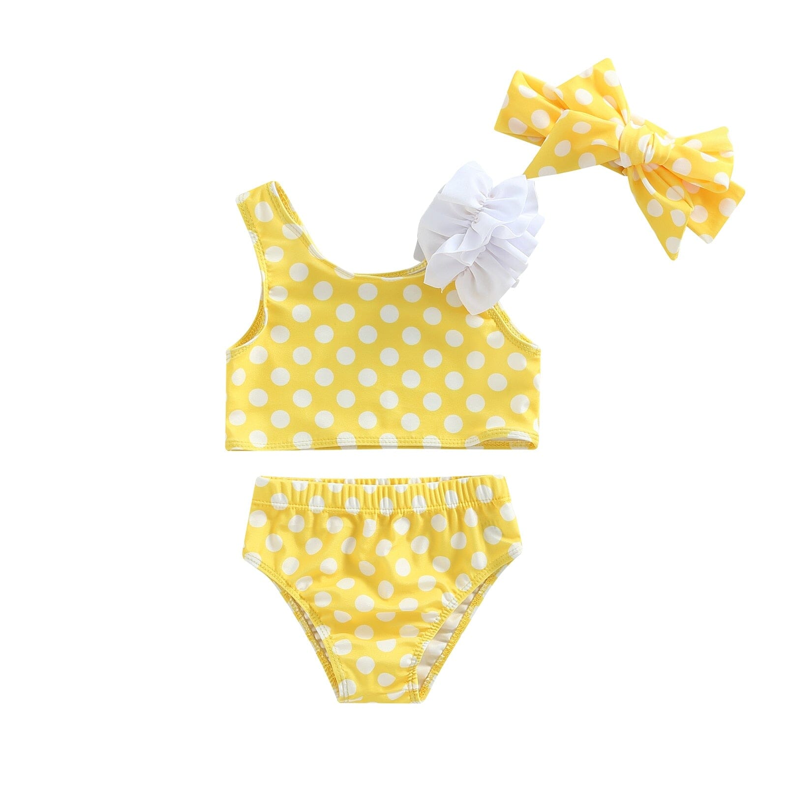 Biquíni Infantil Estampas + Faixa Loja Click Certo Amarelo 2-3 Anos 