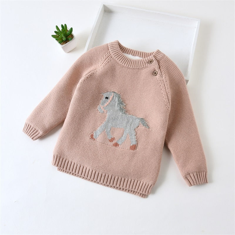 Blusa de Frio Horse blusa Loja Click Certo Rosa 12-24 Meses 