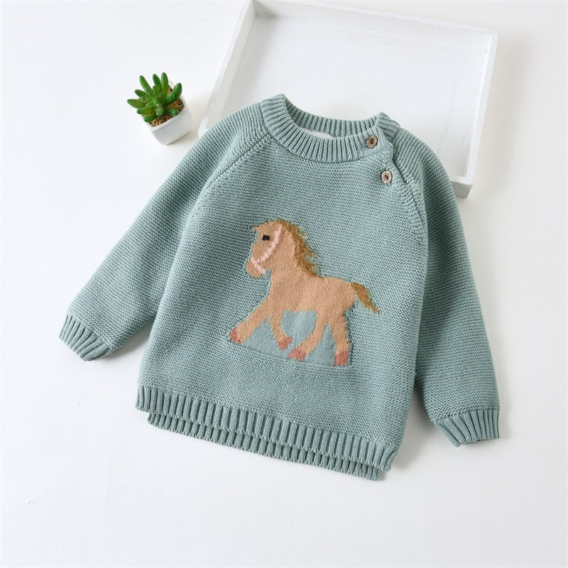 Blusa de Frio Horse blusa Loja Click Certo Verde 12-24 Meses 