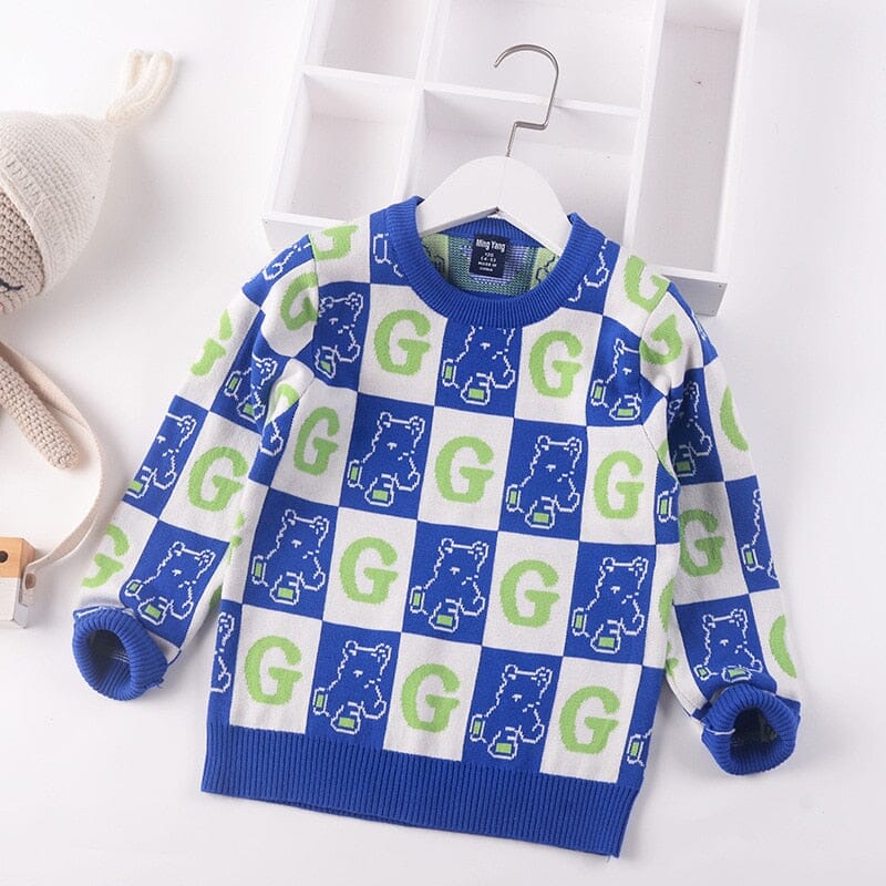 Blusa de Frio Infantil G Loja Click Certo Azul 3-4 Anos 