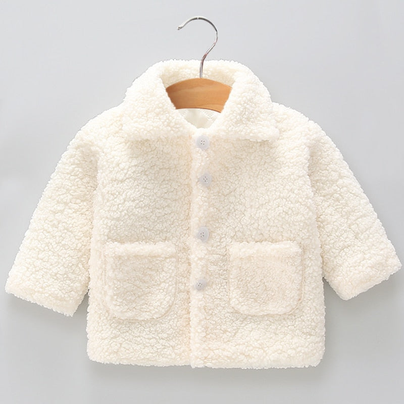 Blusa de Frio Infantil Lã blusa Loja Click Certo Bege 4-5 Anos 