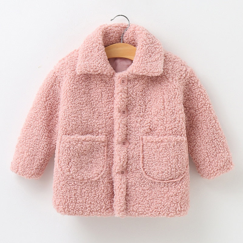 Blusa de Frio Infantil Lã blusa Loja Click Certo Rosa 4-5 Anos 