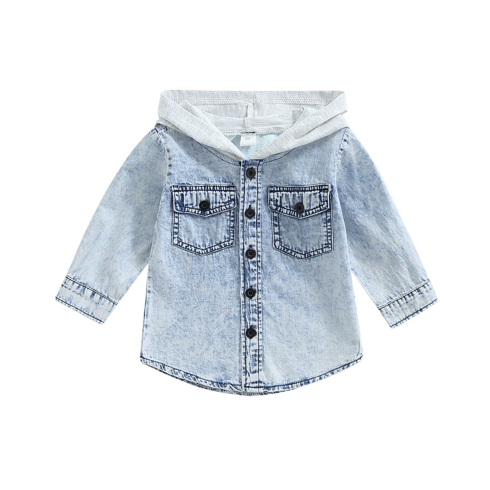Blusa de Frio Infantil Masculino Jeans com Capuz blusa de frio Loja Click Certo 