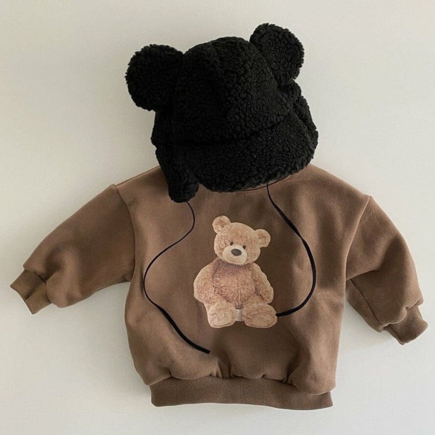 Blusa de Frio Infantil Ursinho Loja Click Certo Marrom 6-12 Meses 