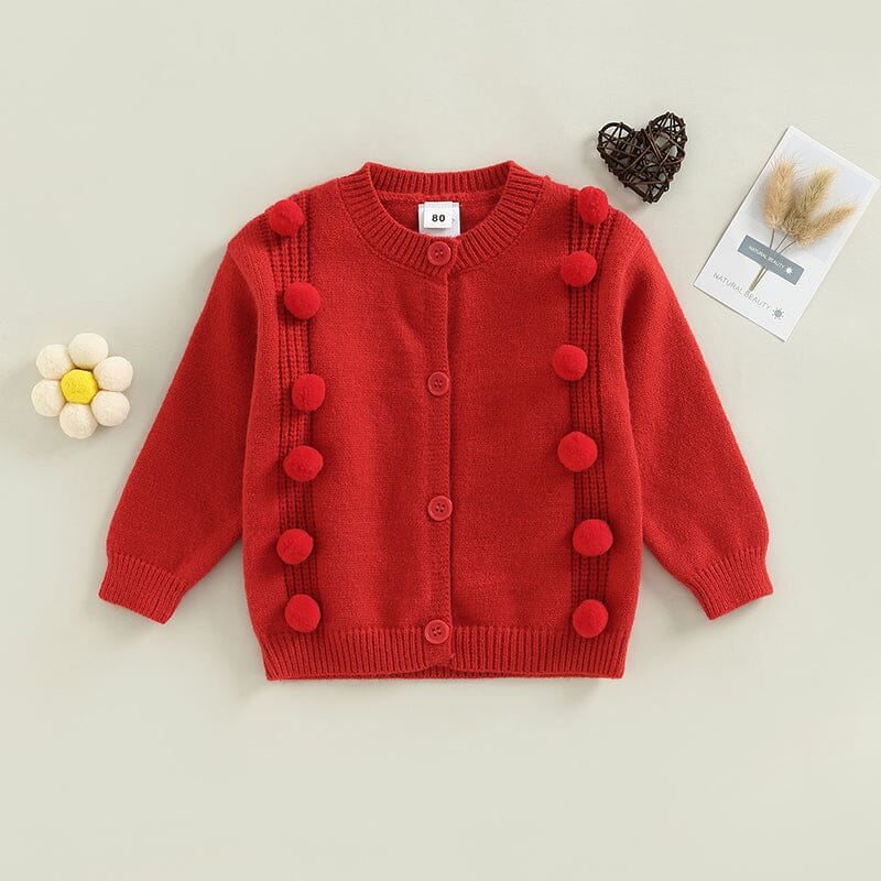 Blusa de Frio Infantil Vermelha Bolinhas Loja Click Certo 1-2 Anos 