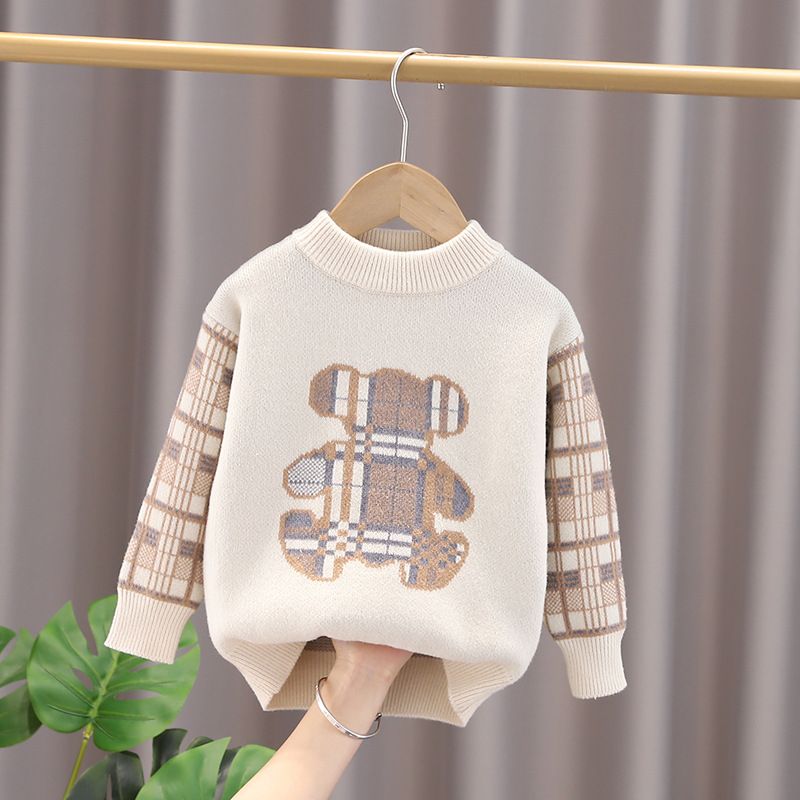 Blusa Infantil Tricot Moshio blusa Loja Click Certo Bege 12-24 Meses 