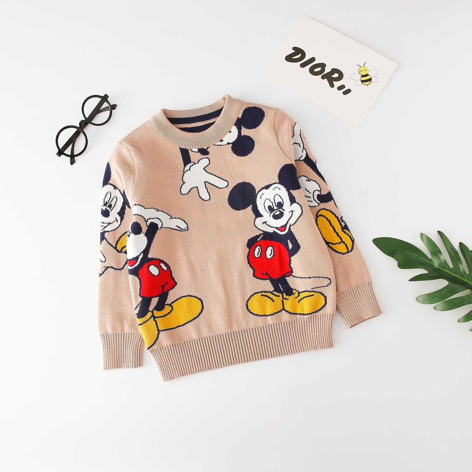 Blusa Manga Longa MK blusa Loja Click Certo Bege 12-24 Meses 