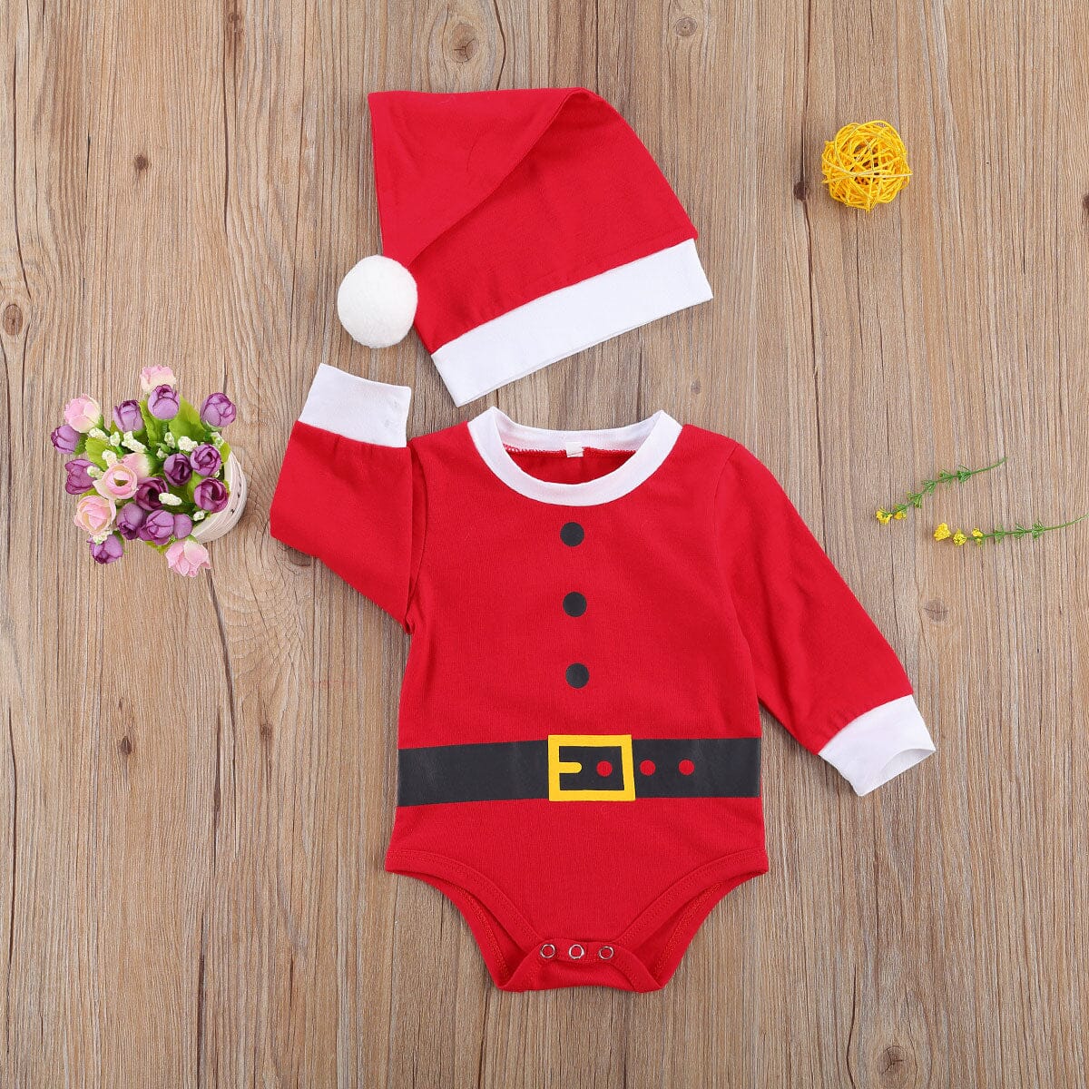 Body Infantil de Natal + Gorro 0 Loja Click Certo 