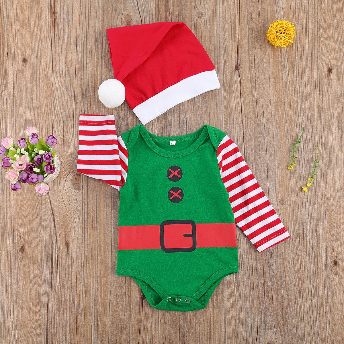 Body Infantil de Natal + Gorro 0 Loja Click Certo 