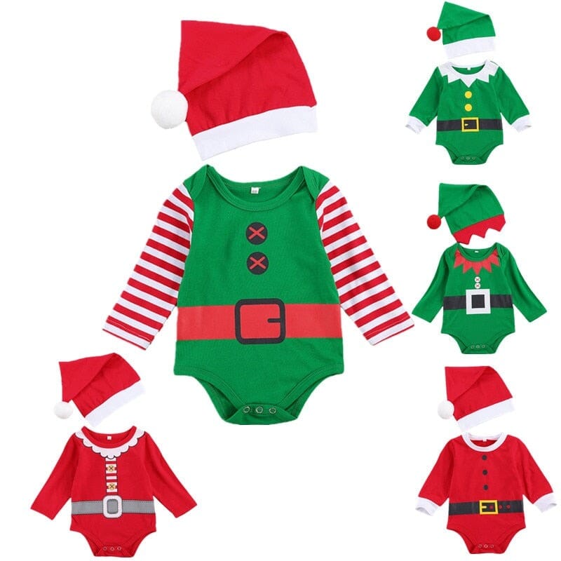 Body Infantil de Natal + Gorro 0 Loja Click Certo 