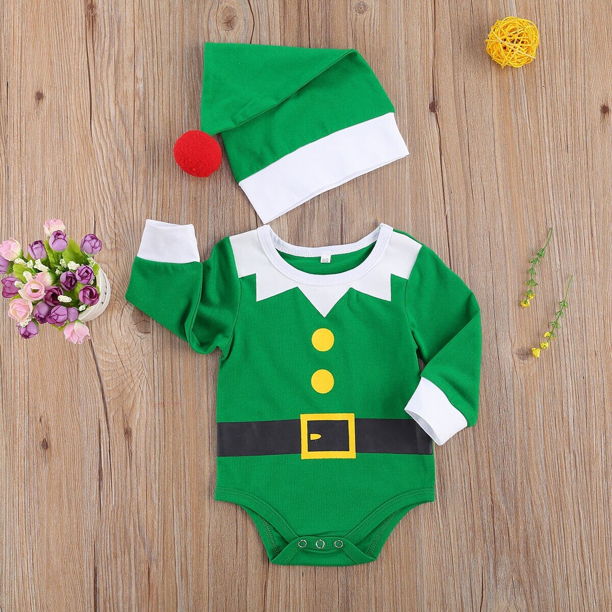 Body Infantil de Natal + Gorro 0 Loja Click Certo 