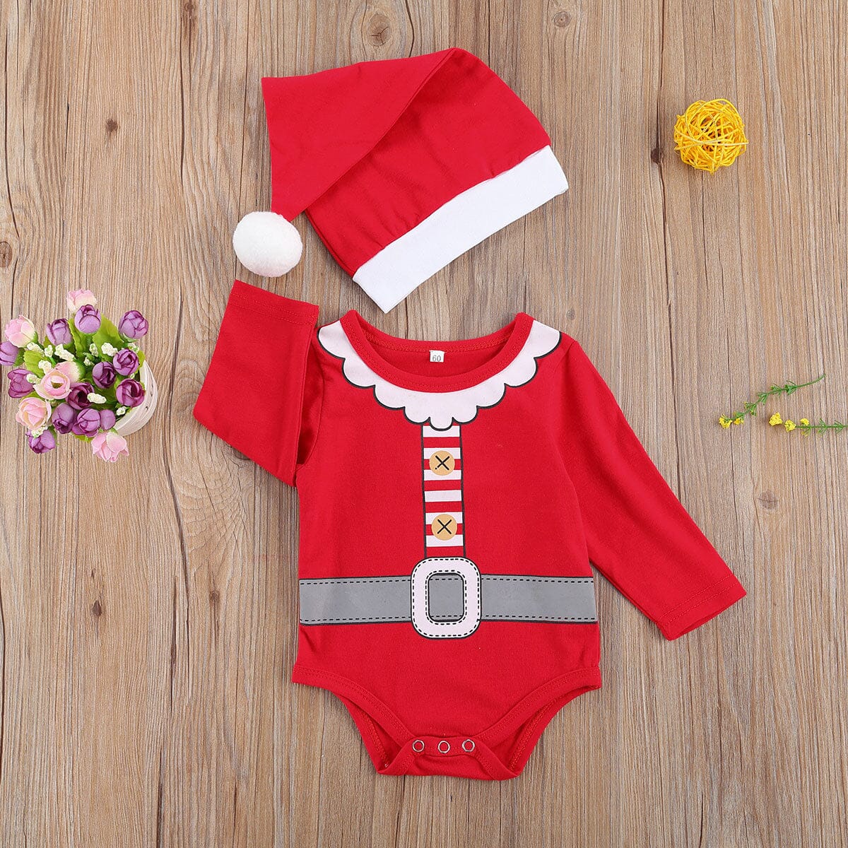 Body Infantil de Natal + Gorro 0 Loja Click Certo 