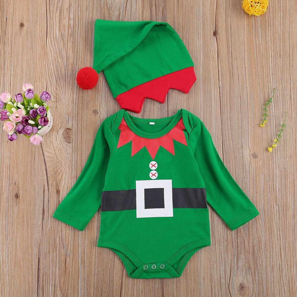 Body Infantil de Natal + Gorro 0 Loja Click Certo 