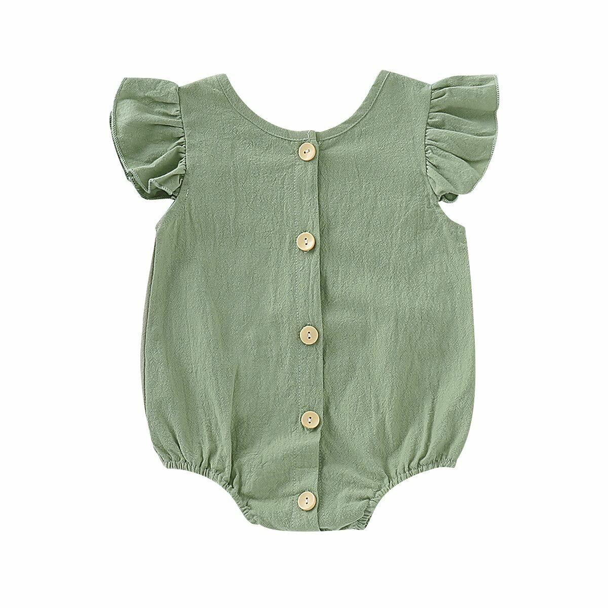 Body Infantil Delicado Botões body Loja Click Certo Verde 0-6 Meses 38cm 