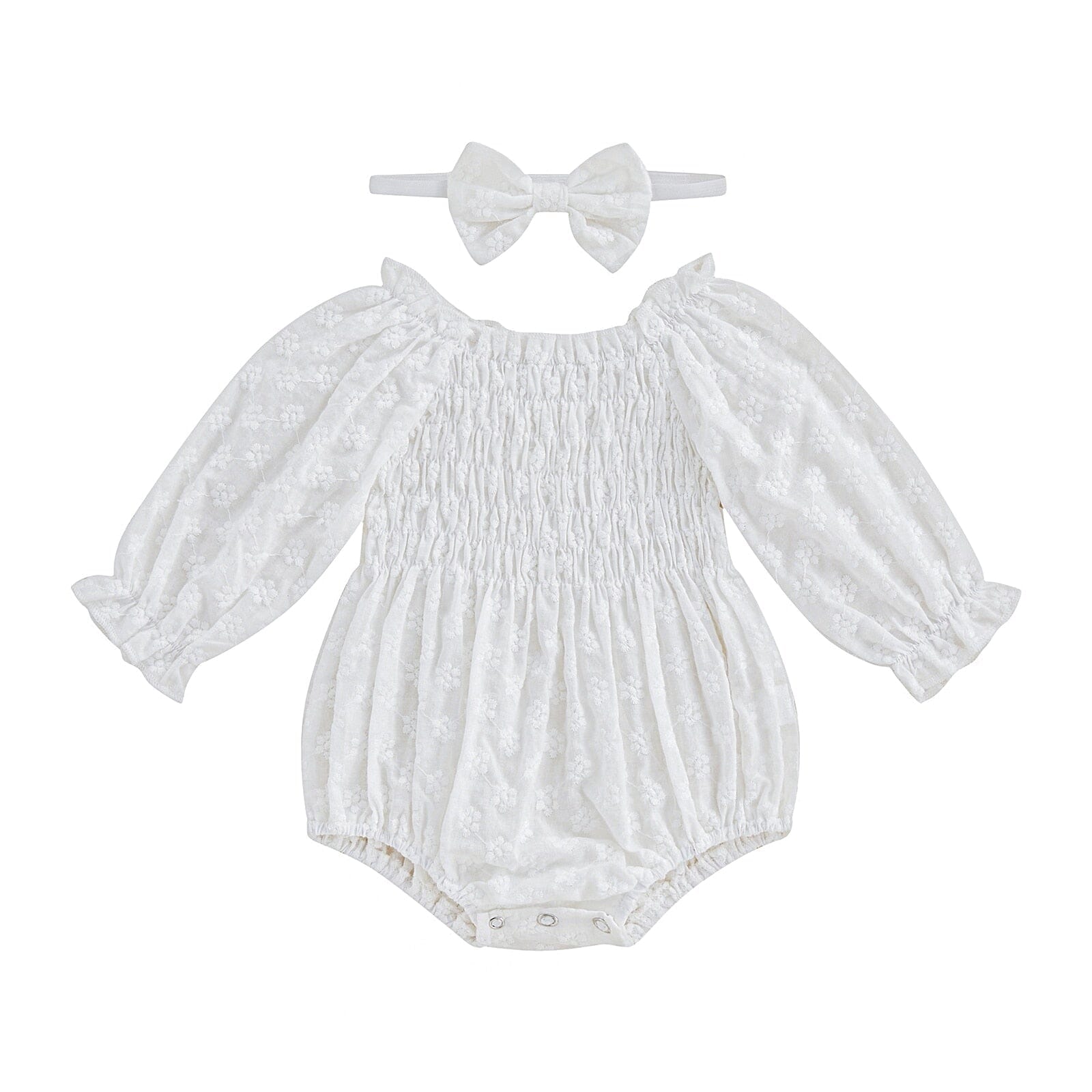 Body Infantil Feminino Branco + Faixa Loja Click Certo 0-6 Meses 