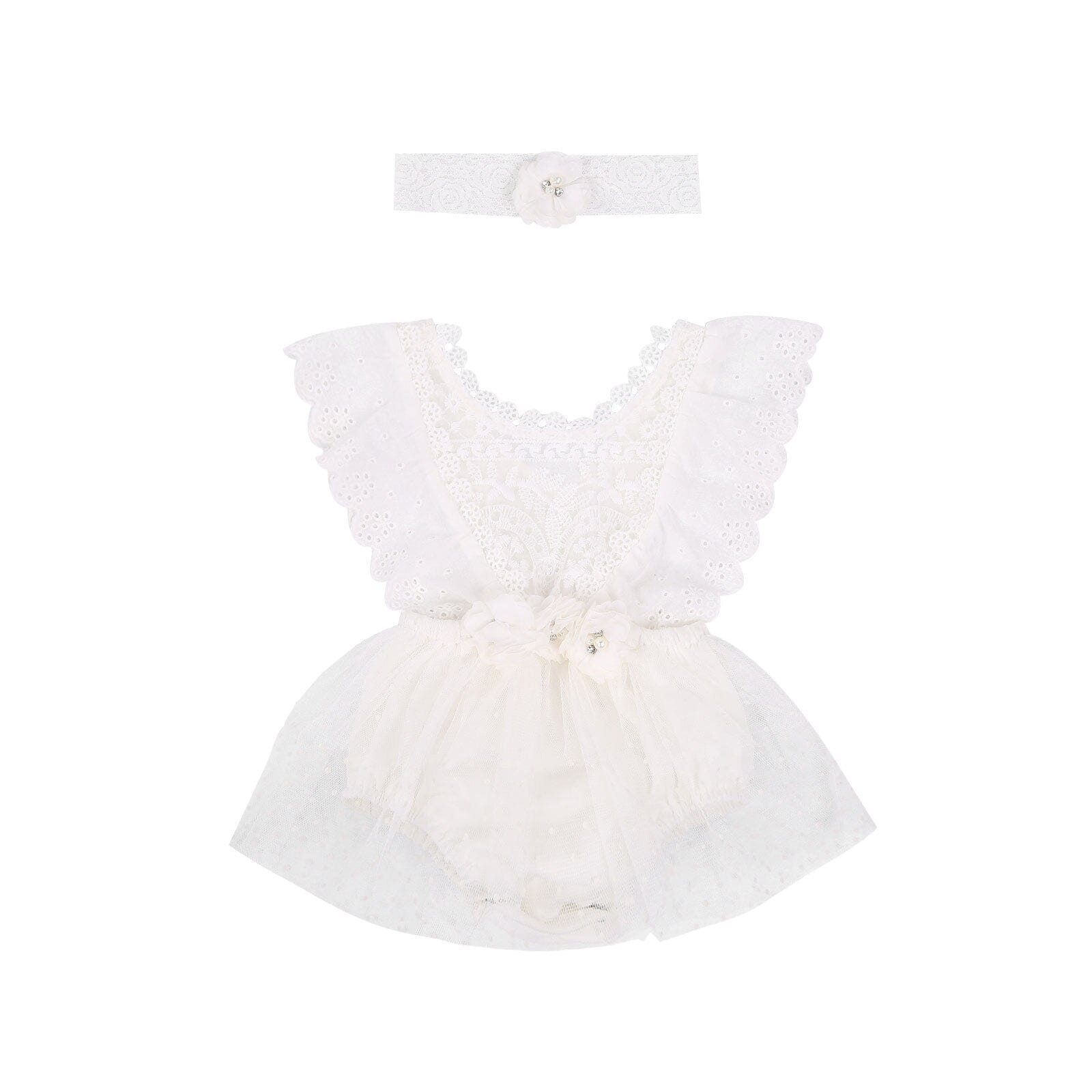 Body Infantil Feminino Branco + Faixa Loja Click Certo Branco 0-6 Meses 