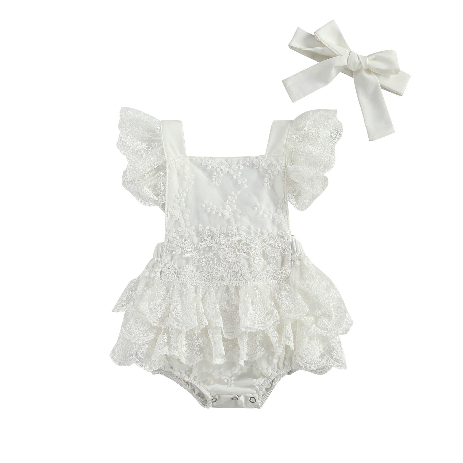 Body Infantil Feminino Branco Rendas + Faixa bory Loja Click Certo 