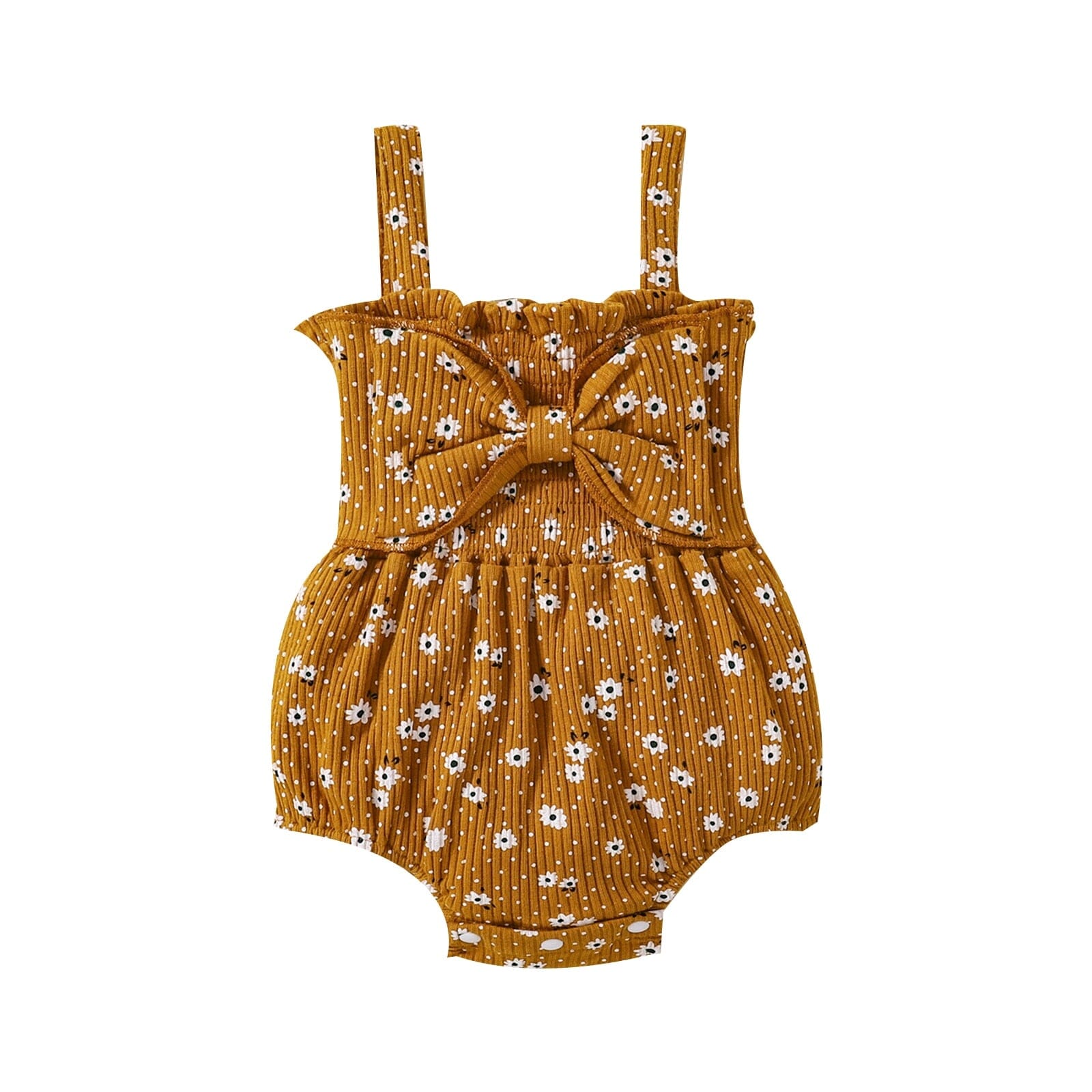 Body Infantil Feminino Faixa Floral Loja Click Certo Marrom 0-3 Meses 