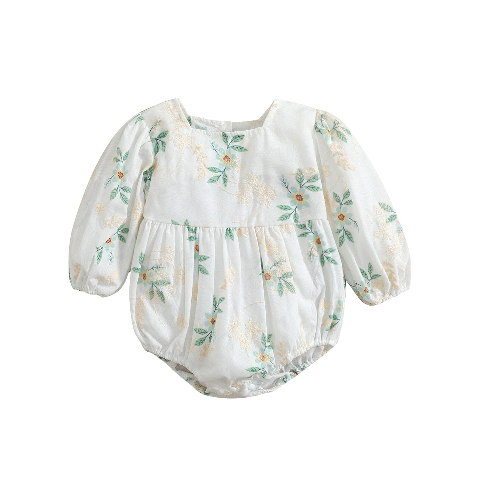 Body Infantil Feminino Flores Loja Click Certo Verde 0-6 meses 