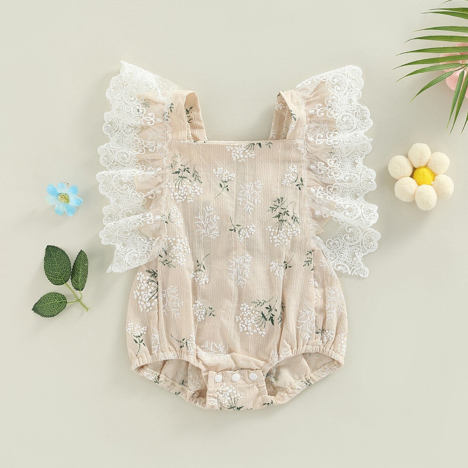 Body Infantil Feminino Flores Rendinha Loja Click Certo 