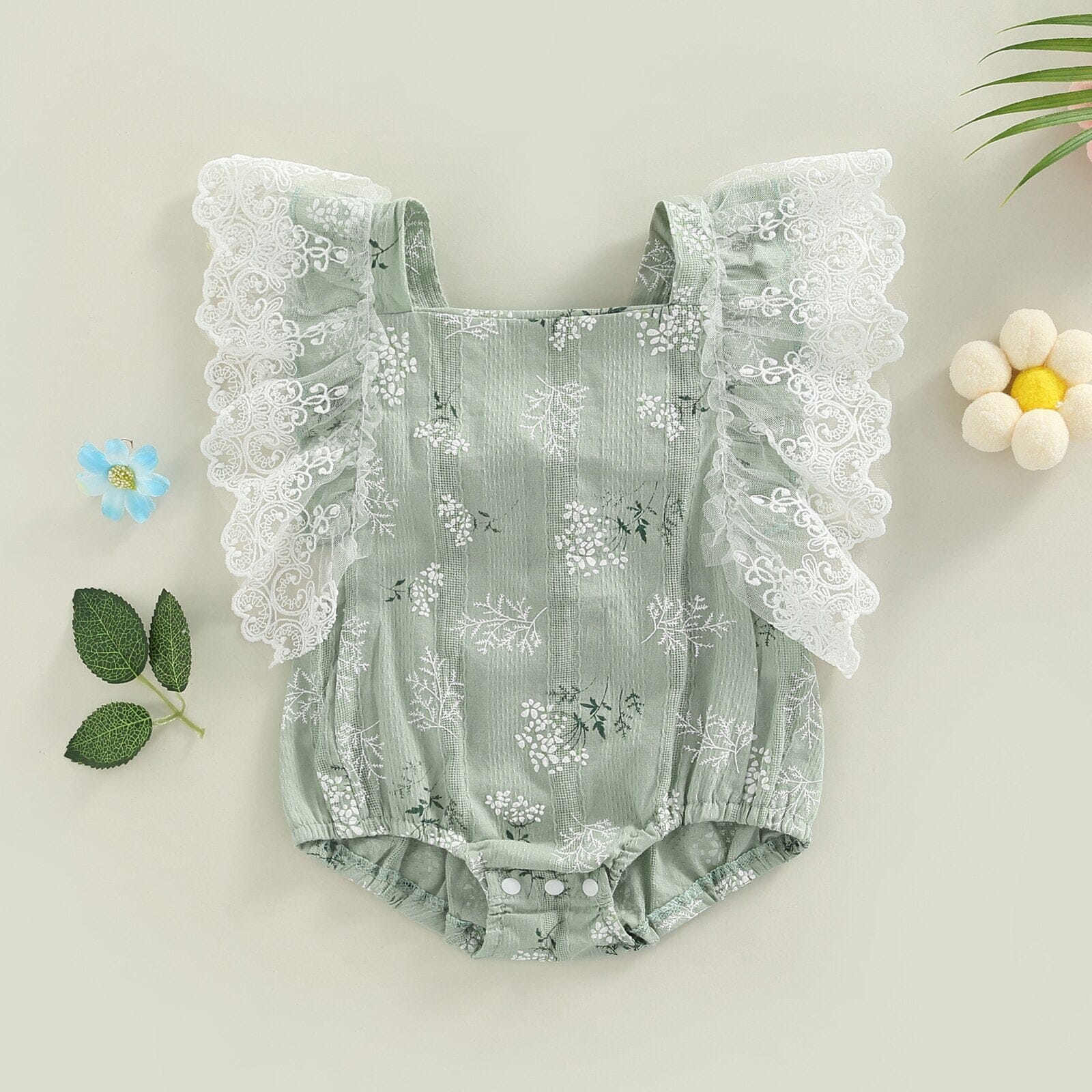 Body Infantil Feminino Flores Rendinha Loja Click Certo 