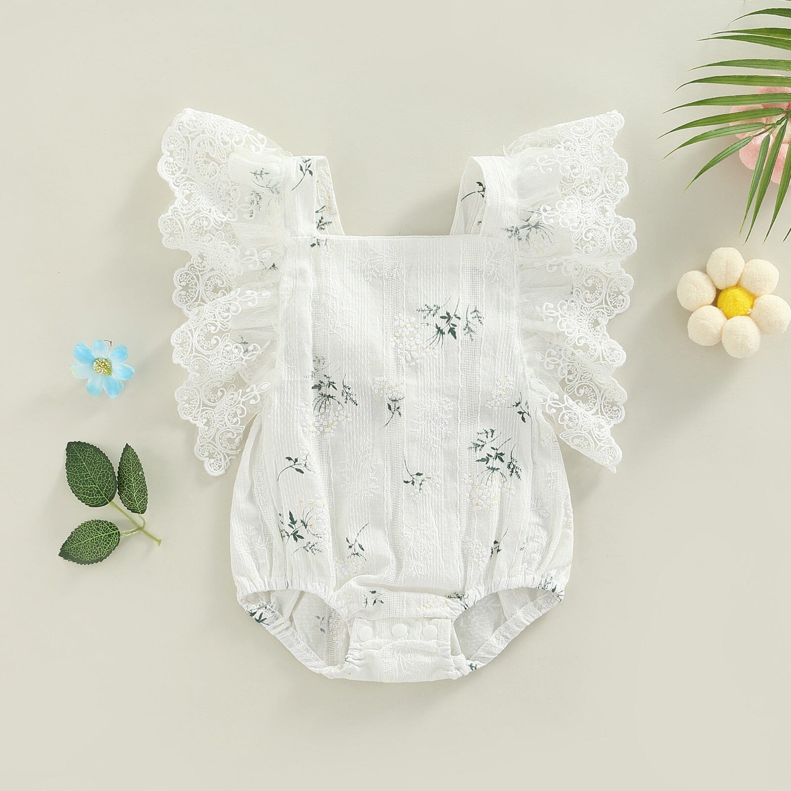 Body Infantil Feminino Flores Rendinha Loja Click Certo 