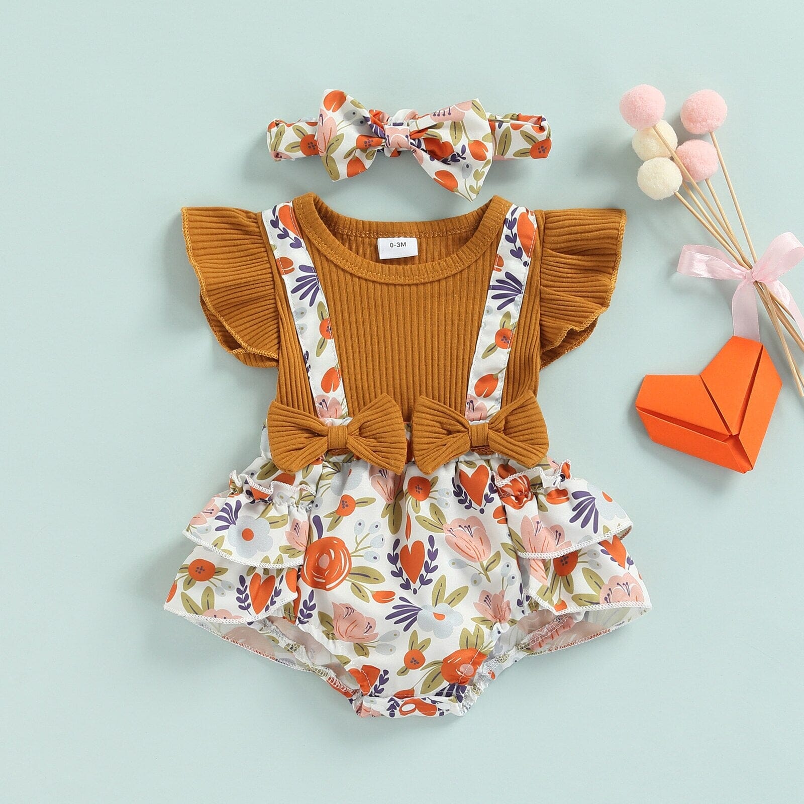 Body Infantil Feminino Flores Sainha + Faixa Loja Click Certo 