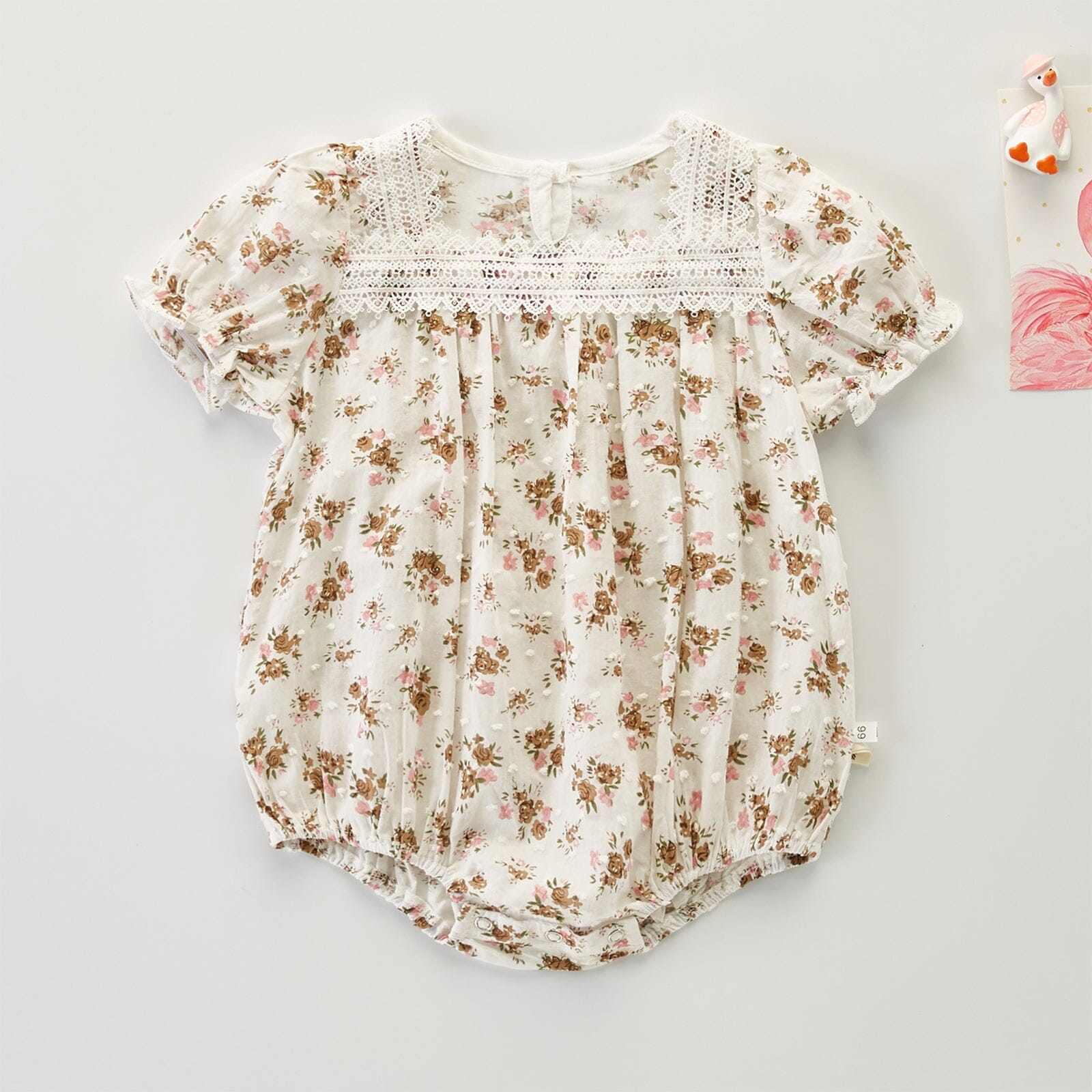 Body Infantil Feminino Florzinha e Babado Loja Click Certo 3-6 Meses 