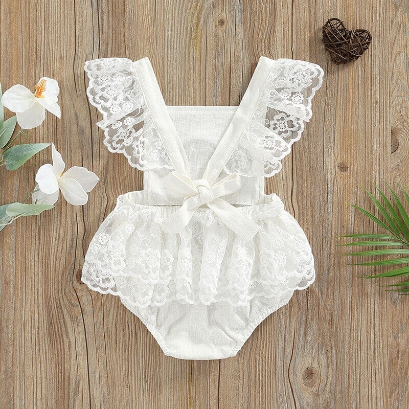 Body Infantil Feminino Linho Rendado body Loja Click Certo 