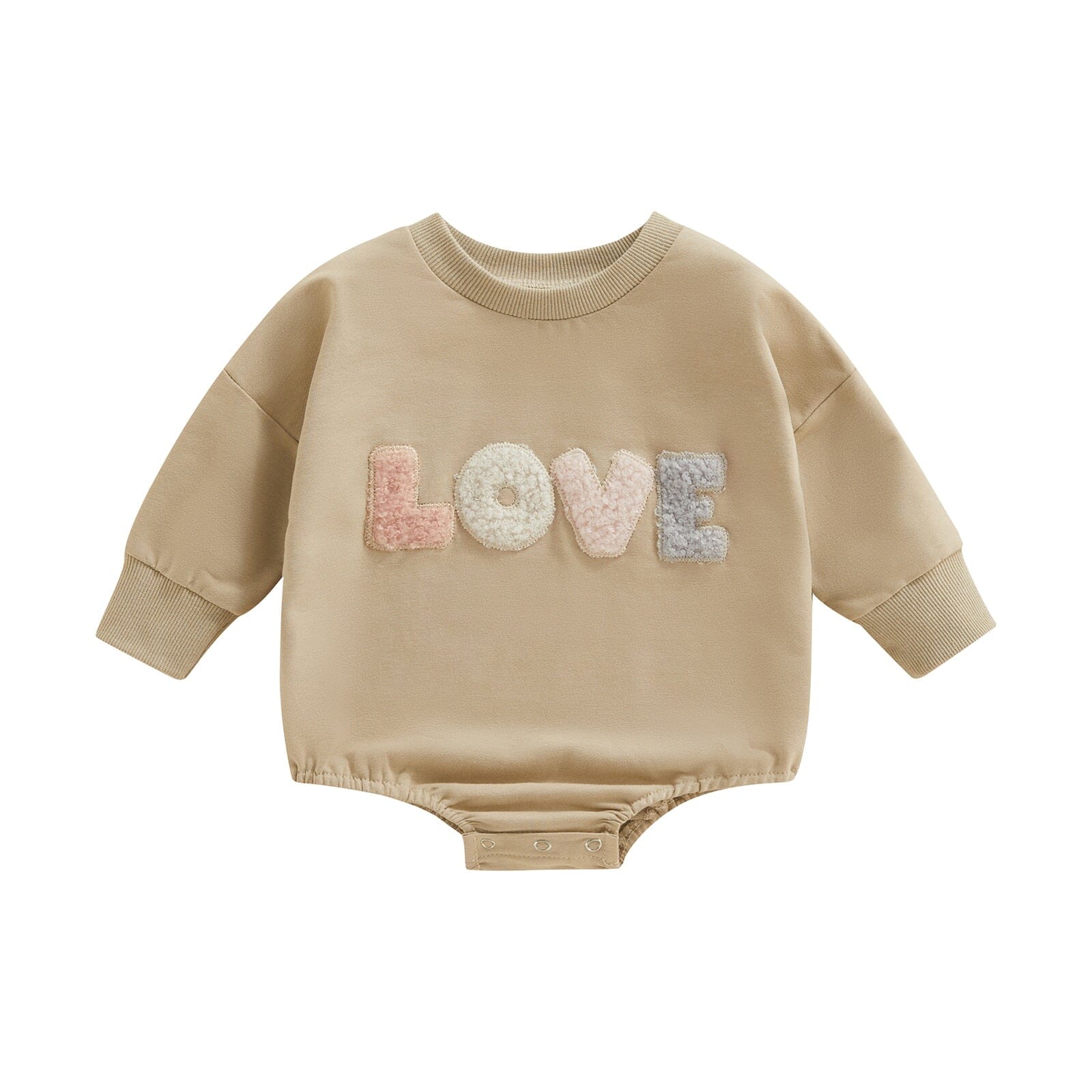 Body Infantil Feminino Love Loja Click Certo Marrom Claro 0-3 Meses 