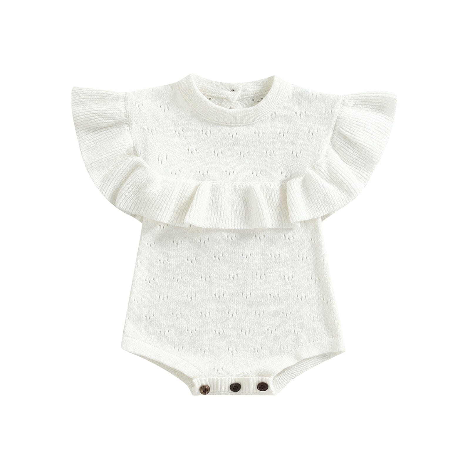 Body Infantil Feminino Manguinha Plissada Loja Click Certo Branco 0-6 Meses 