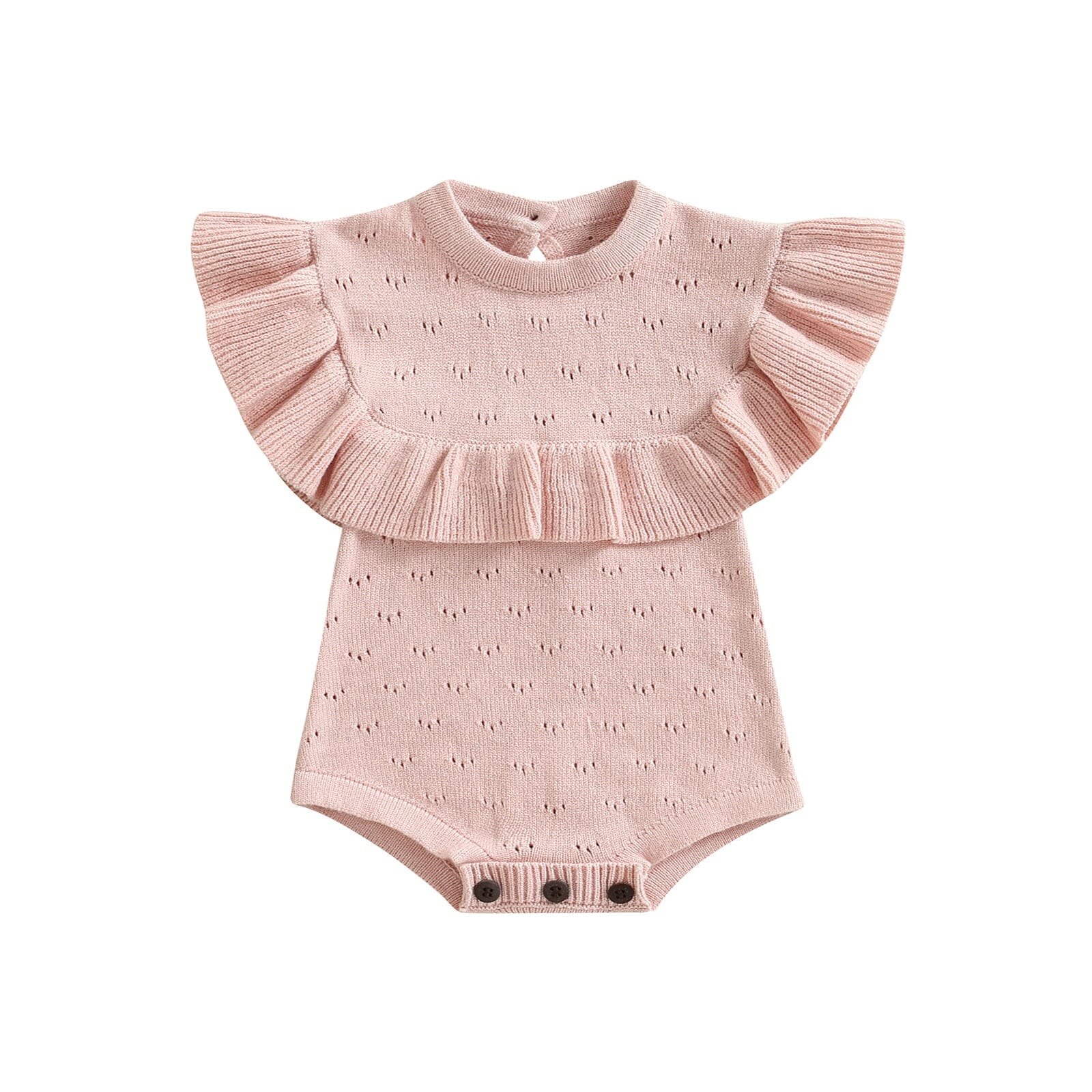 Body Infantil Feminino Manguinha Plissada Loja Click Certo Rosa 0-6 Meses 