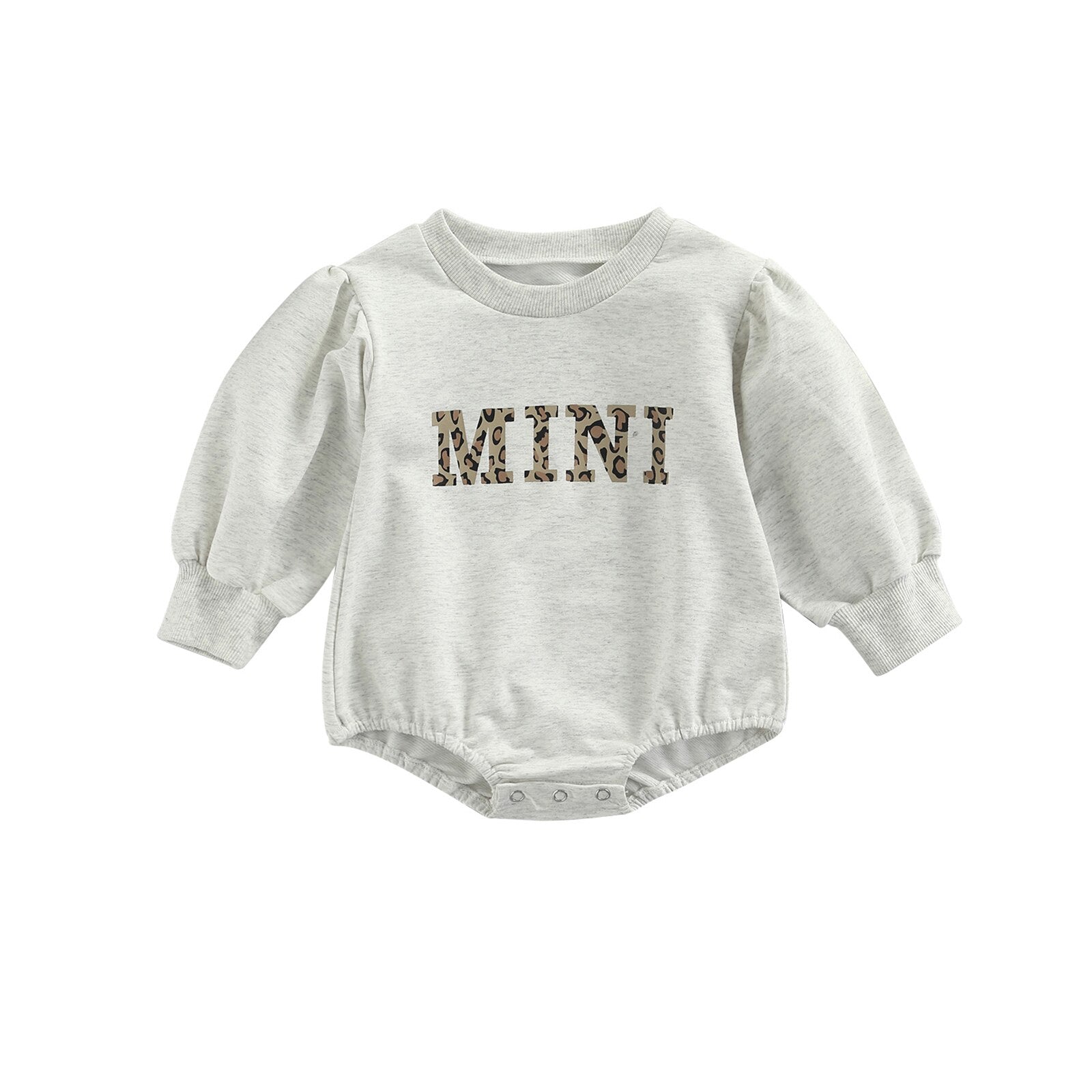 Body Infantil Feminino Mini Body Loja Click Certo Cinza 0-6 meses 38cm 