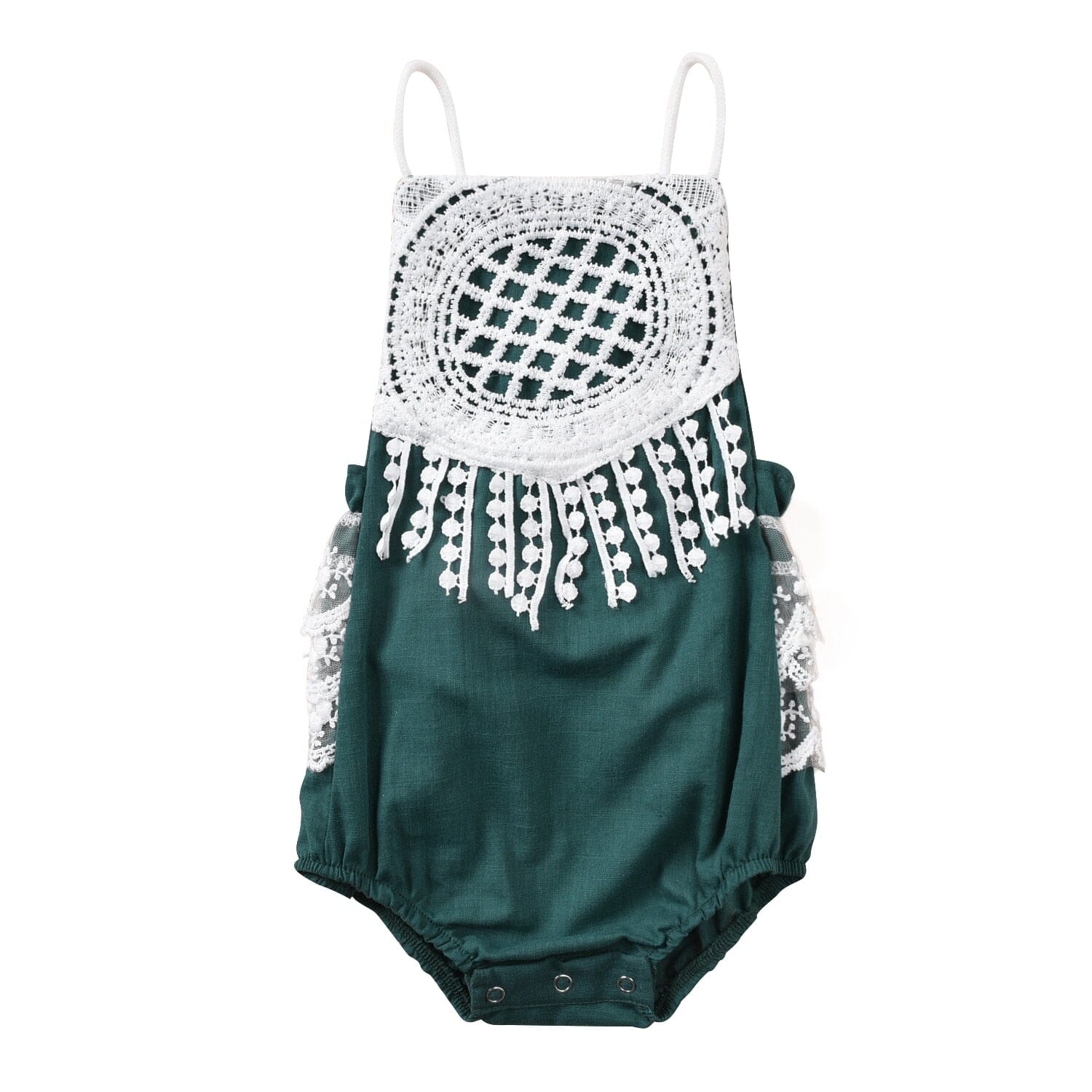 Body Infantil Feminino Renda Loja Click Certo Verde 0-3 Meses 