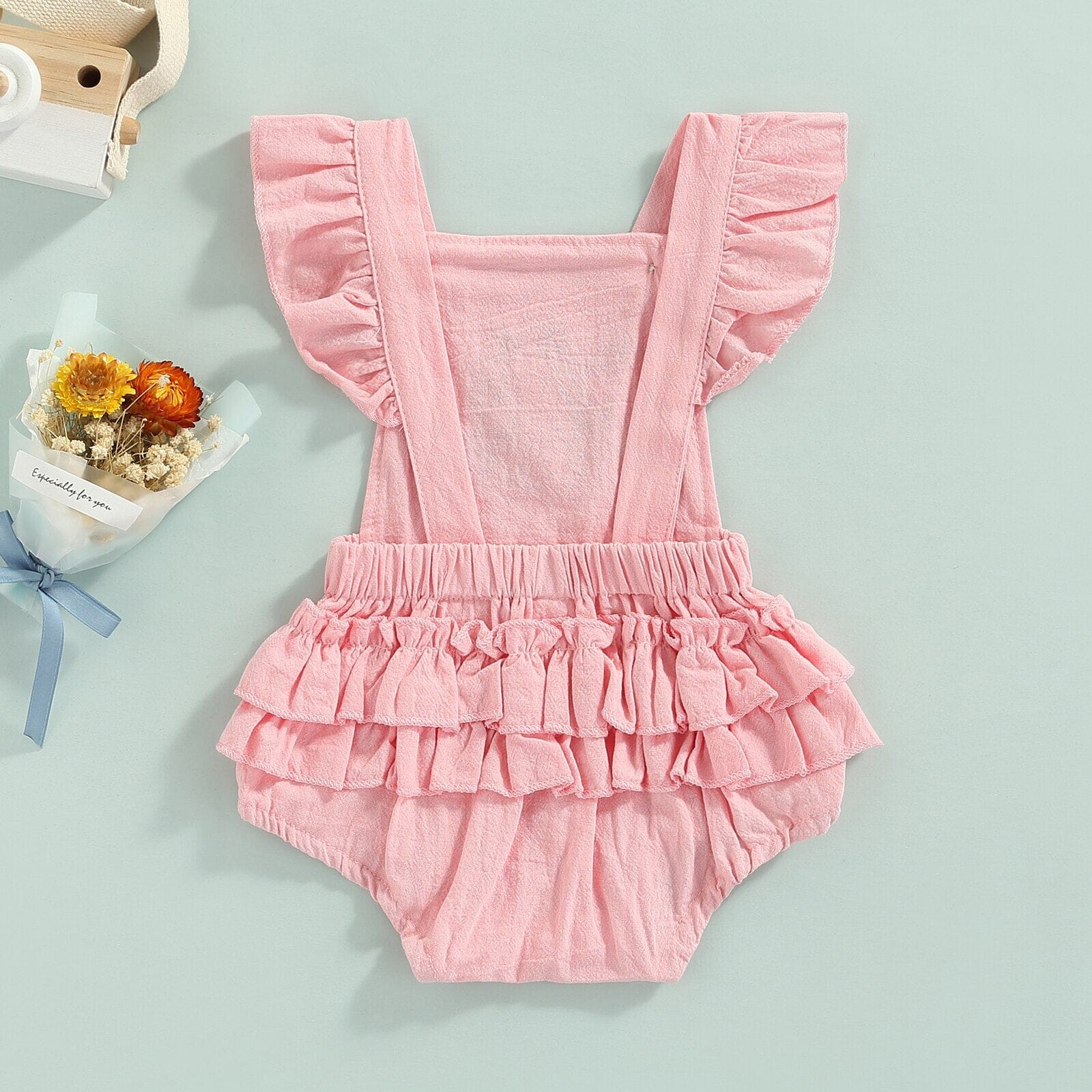 Body Infantil Feminino Rosa Bordado Loja Click Certo 