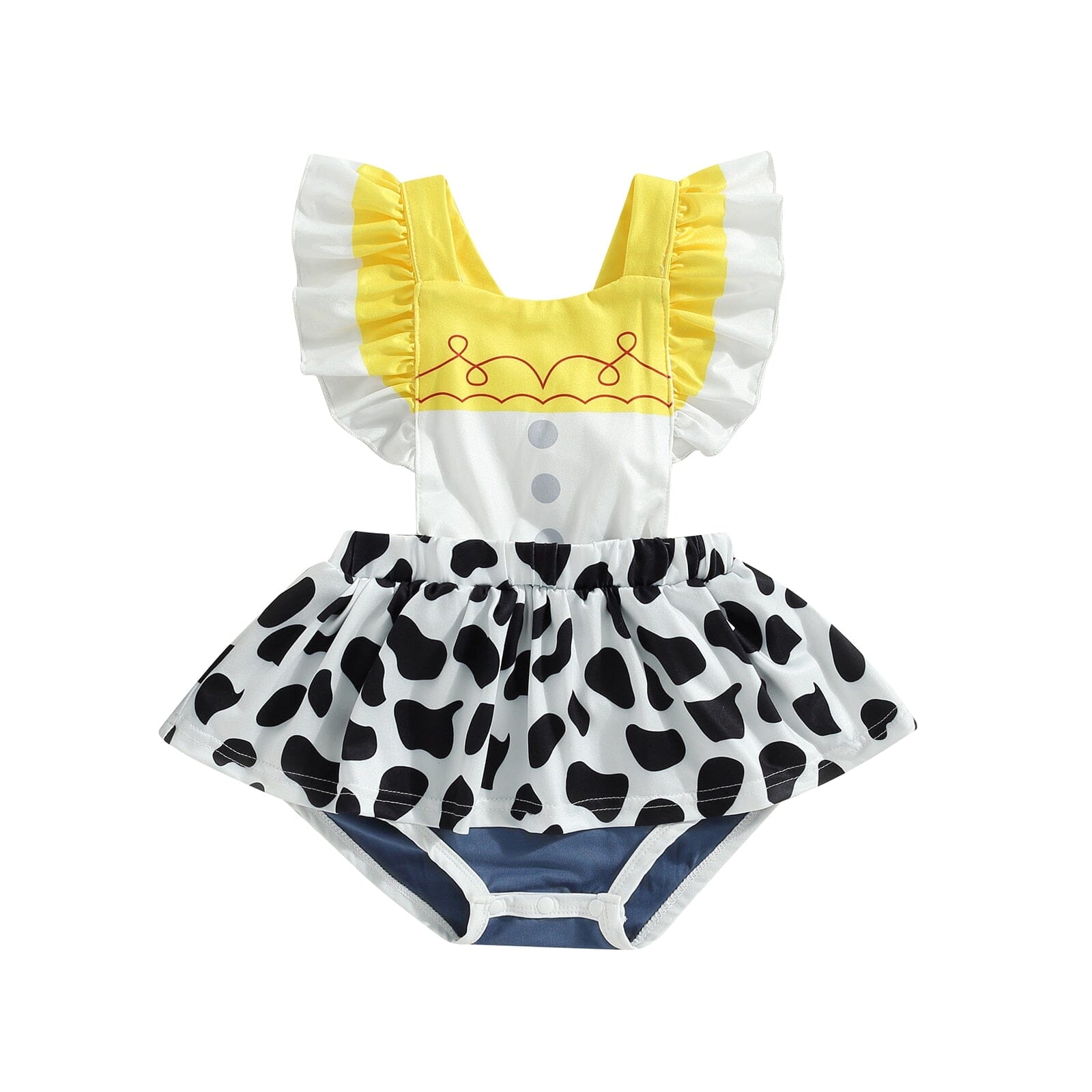 Body Infantil Feminino Saia Vaquinha Loja Click Certo 0-6 Meses 