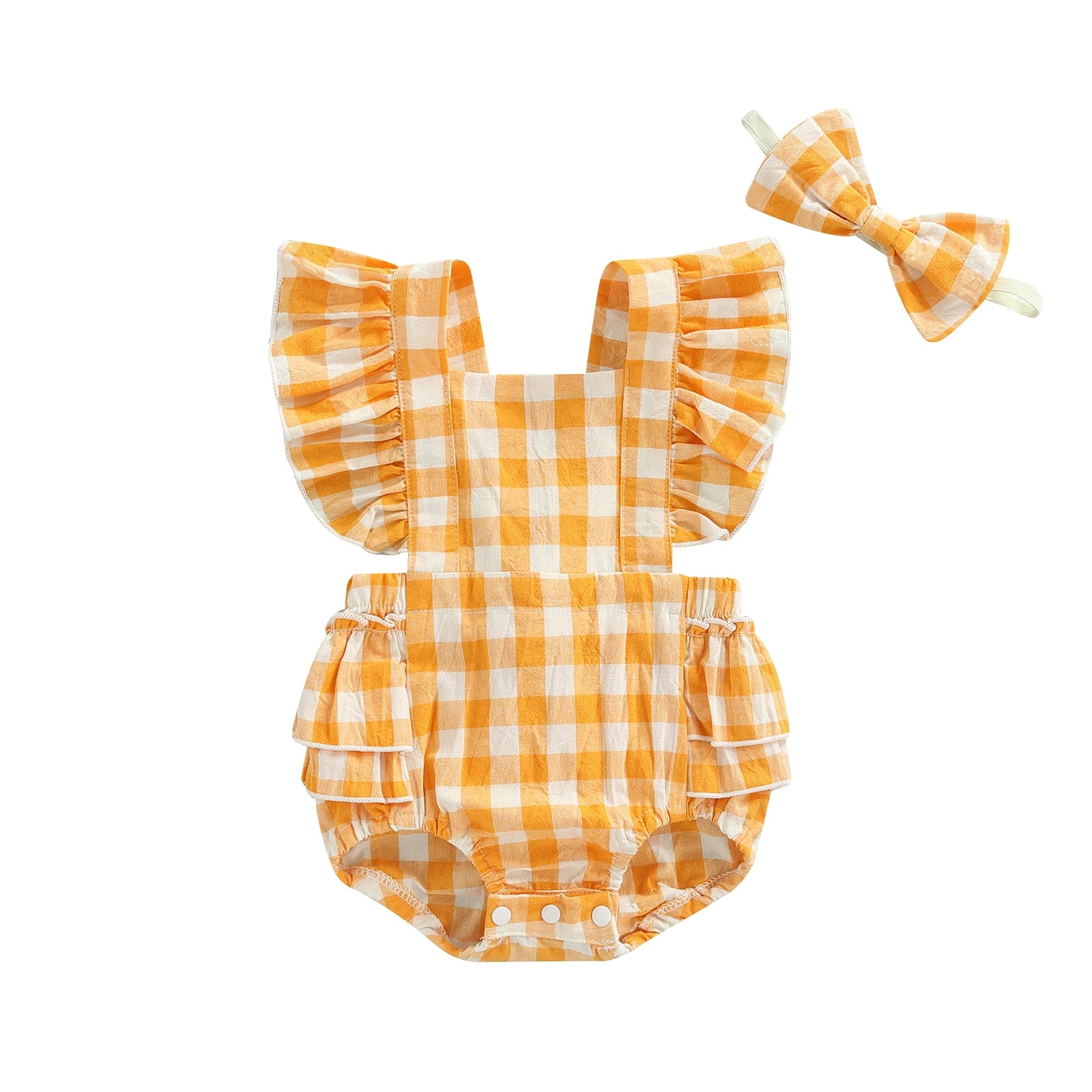 Body Infantil Feminino Xadrez +Tiara body Loja Click Certo 