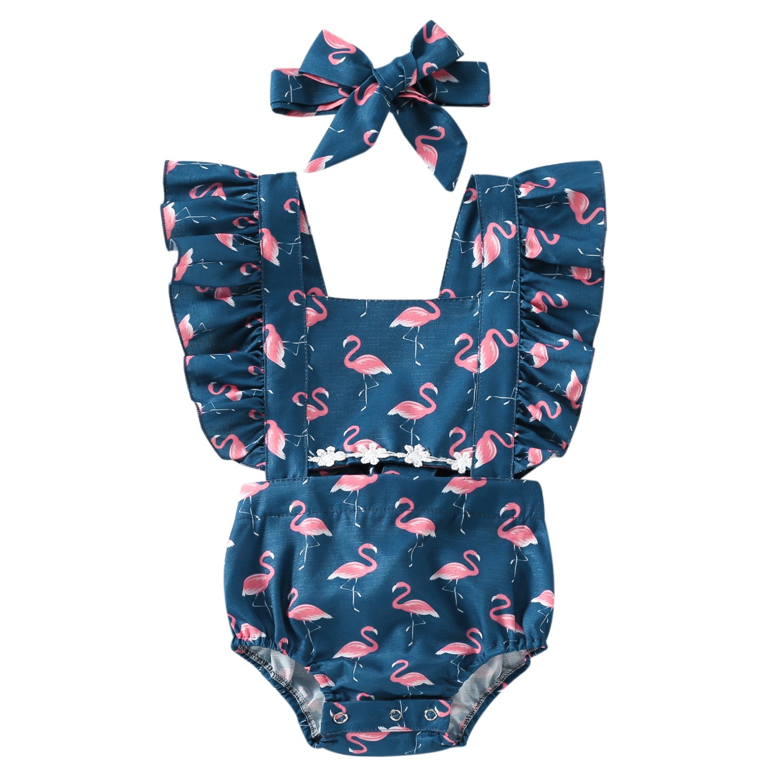 Body Infantil Flamingo + Lacinho body Loja Click Certo 