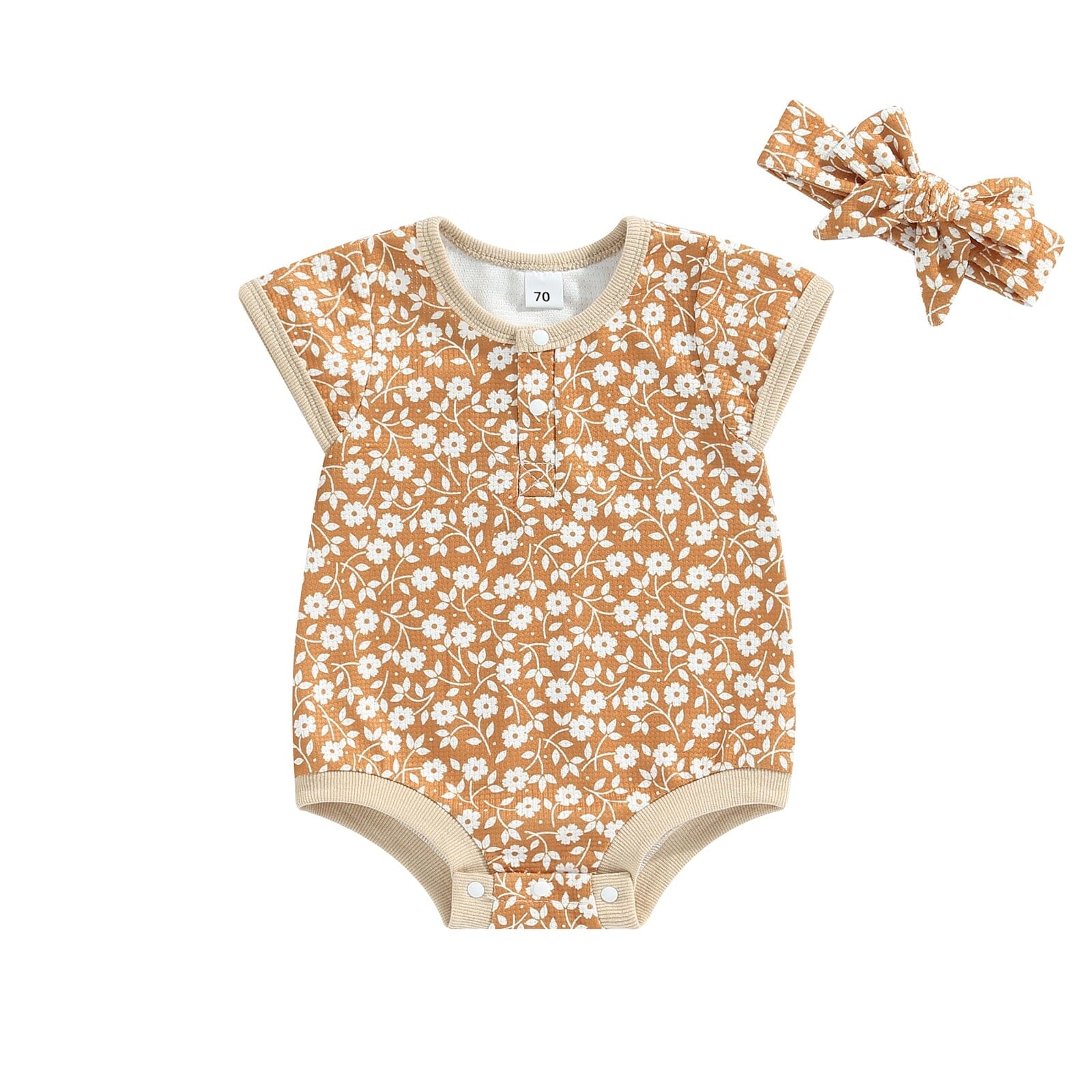 Body Infantil Floral + Faixa Loja Click Certo 