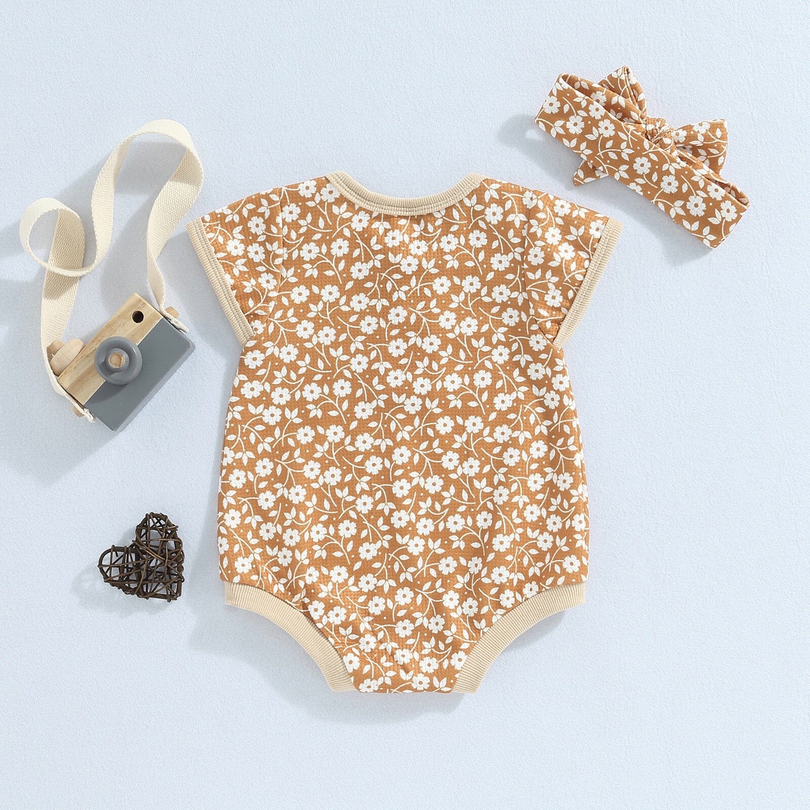 Body Infantil Floral + Faixa Loja Click Certo 