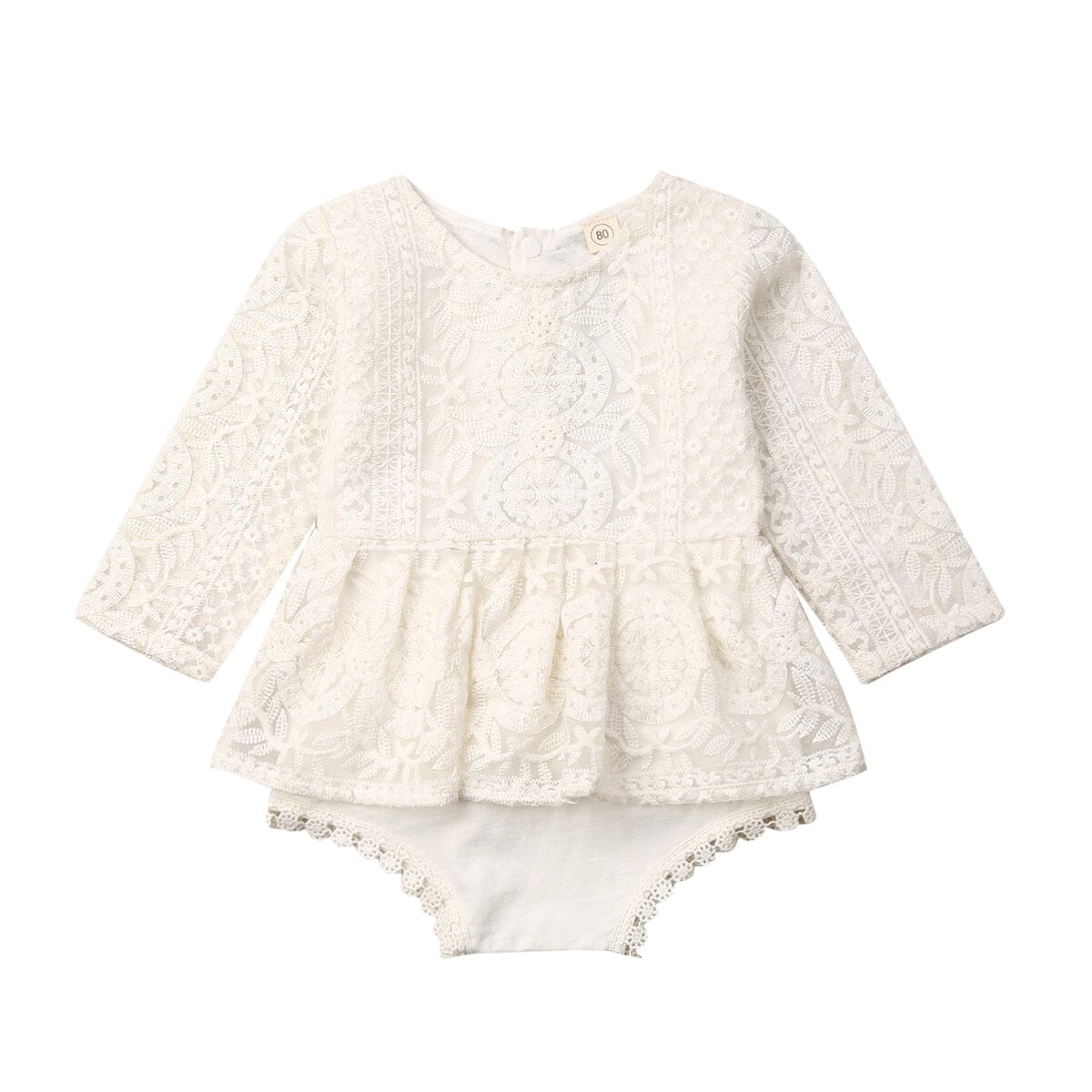 Body Infantil Floral Rendado Loja Click Certo Modelo 2 0-6 Meses 